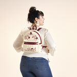 Loungefly Cream & Red Floral Mini Backpack LFlifestyle1 view 2